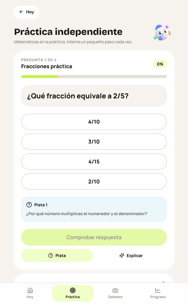 Refuerzo. Pistas, explicaciones y nuevos intentos para trabajar la dificultad.